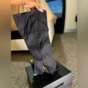 FASHION NOVA OPEN TOE HEEL BOOTS (BRAND NEW & NEVER WORN)
